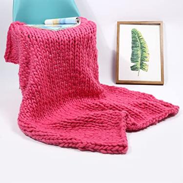 Imagem de TRGCJGH Cobertores artesanais, cobertor ponderado de malha grossa super grosso para casa, adequado para todas as estações, B-47 x 59 polegadas