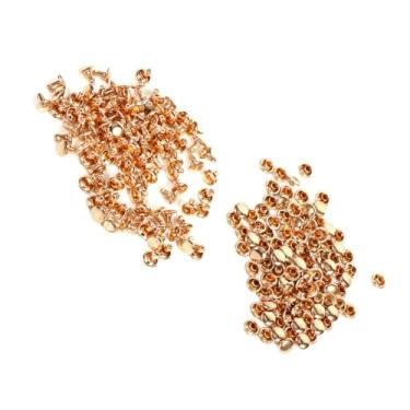 Imagem de Acouto Rebites de Couro 8mm Rebite Duplo 100 Conjuntos 8 8mm Metal Couro Artesanato Reparos Studs Decoração () Rebite Duplo Tubular Studs Sacos Chapéus Sapatos (Ouro)