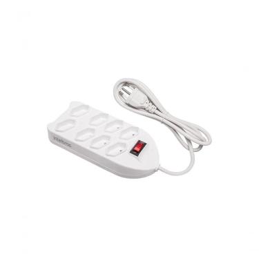 Imagem de Protetor Eletrônico Intelbras C-8 Tomadas Branco Epe1008