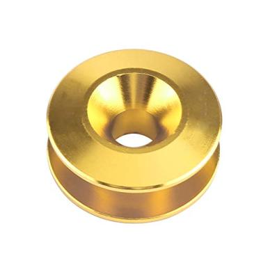 Imagem de ZJchao Kit de Arruela de Para-choque de Carro, Prendedor de Liga de Alumínio, Kit de Vestimenta para Para-choque Dianteiro e Traseiro, Tampas de Porta-malas, Conjunto de 4 Peças (Amarelo)