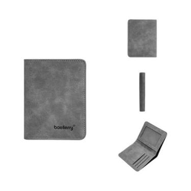 Imagem de Carteira Masculina Em Couro PU Com Bolso Frontal, Clip Minimalista Par