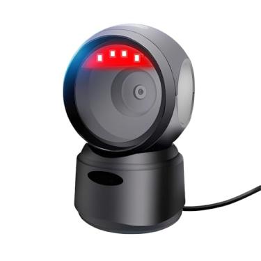 Imagem de VBESTLIFE Leitor de Código de Barras de Mesa Com Fio USB, Leitor de Código QR Omnidirecional 1D 2D Com Luz LED e Feedback de Campainha, para Supermercados