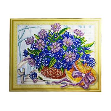 Imagem de 5D Ponto de Diamante com Forma Especial Pintura Bordado DIY Strass Decoração Casa Arte Feita à Mão para Sala Estar Quarto Ideia Presente Passos em Tel