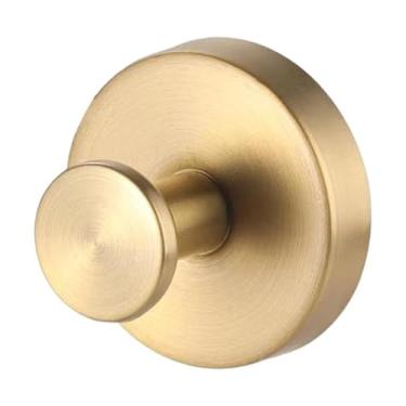 Imagem de ＫＬＫＣＭＳ Gancho com ventosa, gancho multiuso reutilizável para chuveiro, cabide para banheiro, janela de vidro, porta, cozinha, roupão e chapéu, Ouro