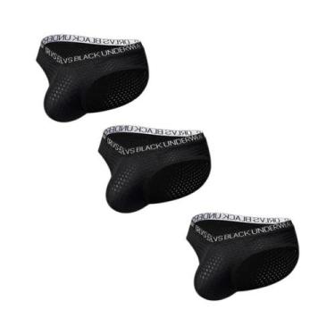 Imagem de Cuecas Triangulares De Verão Em Malha Respirável Com Cinta Fina E Elás