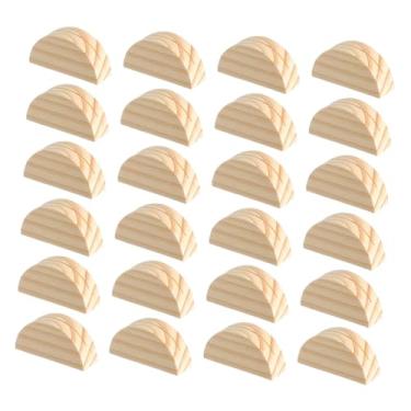 Imagem de Vaveren Conjunto de 24 Porta-Cartões de Lugar, Etiquetas para Fotos e Menus, em Madeira, Elegantes, para Decoração de Mesas de Casamento, Banquetes e Festas, Bege