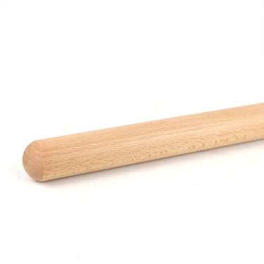 Imagem de 1 bastão de ioga, bastão de exercícios | Bastão de Pranayama de madeira multiuso | Ferramenta de estiramento corretor de postura para flexibilidade, treino, equilíbrio fitness (tamanho: 2,5 cm x 110