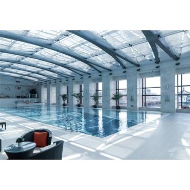 Imagem de DORCEV 3 x 2,4 m, cenário fotográfico de luxo para piscina interna, hotel, piscina, resort, hotel, centro de lazer, para amantes, crianças, adultos, fotos