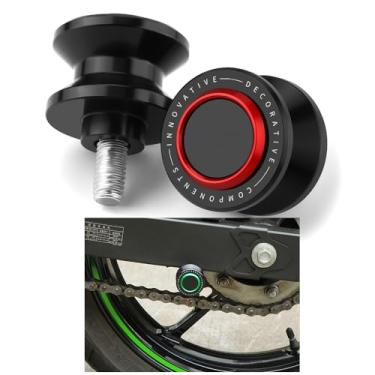 Imagem de GOXMOTO Carretéis de braço oscilante de 8 mm deslizantes de quadro traseiro de motocicleta de alumínio compatível com K.awasaki Ninja 400 500 650 1000SX ZX4R ZX4RR ZX6R ZX10R ZX-4R ZX-4RR ZX-6R ZX-10R