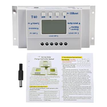 Imagem de Controlador de carga solar MPPT 12V 24V Auto 40A LCD Display Carregamento PWM inteligente com compensação de temperatura Parâmetros ajustáveis ​​para de iluminação pública solar