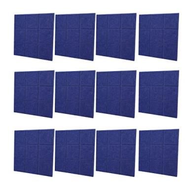 Imagem de RiToEasysports Painéis Acústicos, 12 Painéis de Parede à Prova de Som Dos Pces que Isolam a Borda Chanfrada Telhas Acústicas 9 Blocos para Estúdios de Gravação