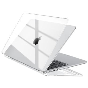 Imagem de EooCoo Compatível com capa para MacBook Air de 13 polegadas M4 M3 M2 2025 2024 2022, capa rígida para Mac Book Air de 13,6" Case A3240 A3113, A2681, com Touch ID, dura. De plástico C over - vidro