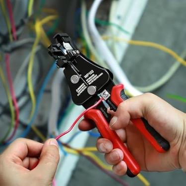 Imagem de LP-WP103 Ferramenta de descascador de fios universal 3 em 1, decapador de fio sólido e trançado 8-18 AWG, crimpador de fio de cobre e alumínio 10-22 AWG, cortador de fio de cobre e alumínio