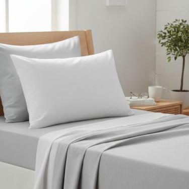 Imagem de Fronha Avulsa Branca 150 fios Camesa Travesseiros de 50x70cm