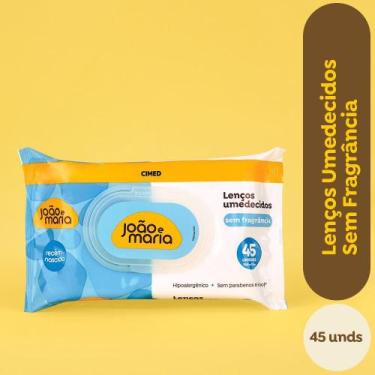 Imagem de Lenço Umedecido João e Maria Sem Fragância Cimed 45 Unidades