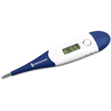 Imagem de Termômetro Digital Clínico com Aviso Sonoro Haste Flexível Adulto Infantil - AZUL