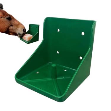 Imagem de Suporte de bloco de sal para cavalos – Dispensador de minerais | Suporte de bloco mineral para gado | para , , cabra, gado, quintal, fazenda ao ar livre