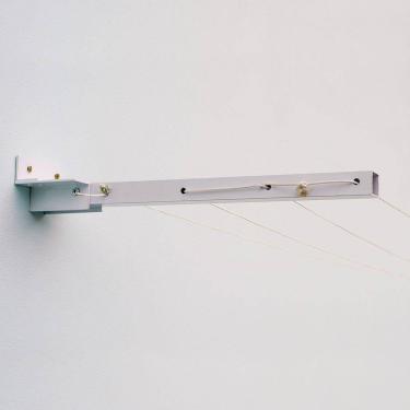 Imagem de Varal Dobrável Articulável Basculante De Parede Muro - Branco