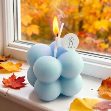 Imagem de Velas de aromaterapia, mini velas perfumadas em forma de cubo com várias fragrâncias, usadas para relaxamento, quarto, presente (4, azul)