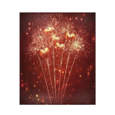 Imagem de Blueangle Cobertor de fogos de artifício dos namorados super macio e quente, 127 x 152 cm, leve para todas as estações, cobertor aconchegante para cama, sofá, sofá, fácil de cuidar (88)