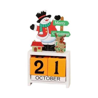 Imagem de Decoração De Natal Em Madeira 3D Artesanal, Ornamento De Mesa Com Aces