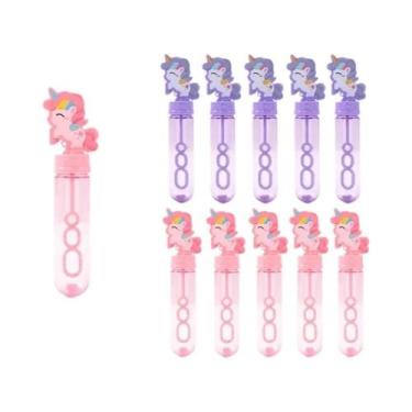 Imagem de Frasco De Sabão Em Tubo De Bolhas De Unicórnio 10pcs Lembrancinhas De 