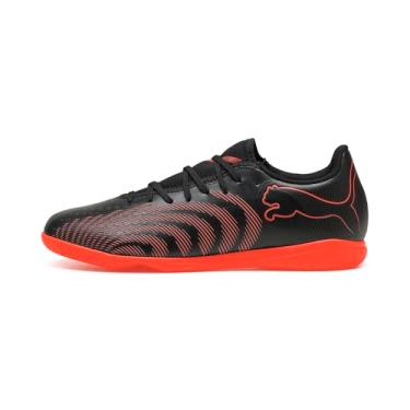 Imagem de Puma Tênis de futebol masculino Future 9 Play Indoor Training, Puma Preto brilhante vermelho - cinza forte, 46