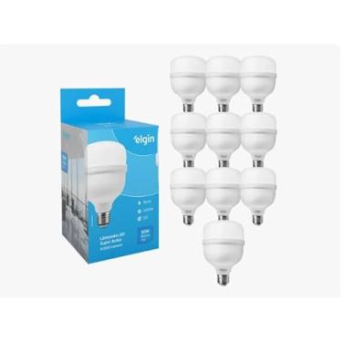 Imagem de Kit 10 Lâmpadas Bulbo LED 50W 6500k Bivolt Luz Branca Fria