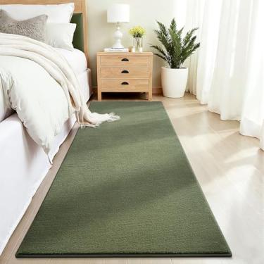 Imagem de Vasofe Tapetes de corredor de 5 x 15 cm para quarto, sala de estar, verde sálvia, espuma viscoelástica de pelo baixo, tapete de corredor para entrada, tapete infantil pequeno para decoração de quarto