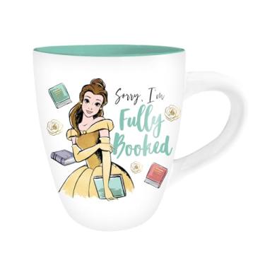Imagem de Silver Buffalo Disney Princesa Belle Caneca de cerâmica curvada jumbo de 740 ml