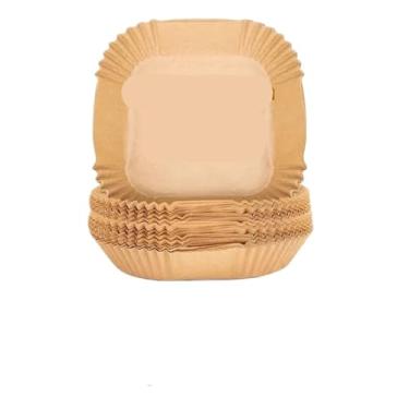 Imagem de 50 peças/125 peças Air Fryer papel especial alimentos silicone óleo de silicone suporte redondo papel absorvente acessórios de cozimento (pequeno)