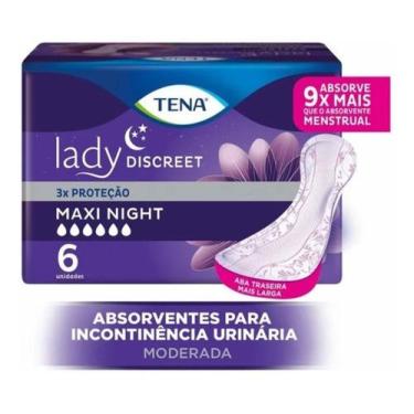 Imagem de Absorvente Noturno Tena Lady Discreet Maxi Night C/6 Noturno
