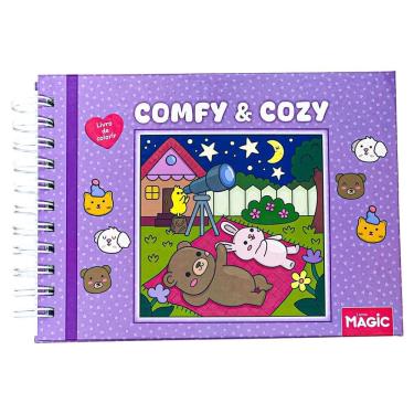 Imagem de Livro De Colorir Comfy & Cozy Capa Dura Roxa