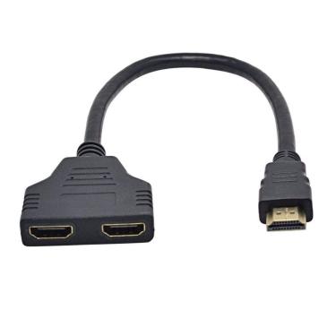 Imagem de Cabo Hdmi Divisor Duplicador Y 1 Macho Para 2 Fêmea