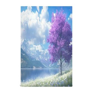 Imagem de xigua Beautiful Tree Conjunto de 1 panos de prato de cozinha, macios e altamente absorventes de secagem rápida para limpeza de pratos e limpeza manual, 71 x 45 cm