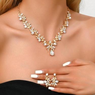 Imagem de Conjunto De Joias Femininas Modernas Com Colar De Corrente E Brincos E