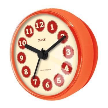 Imagem de IEUDNS Relógio de parede à prova d'água para banheiro, chuveiro, antiembaçante, pequeno, com ventosa para porta de geladeira, quarto e espelho doméstico, Style D