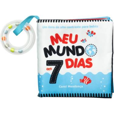 Imagem de Livro - Meu mundo em 7 dias  Livrinho de pano com cores contrastantes 