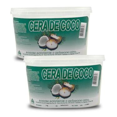Imagem de Kit 2kg Cera de Coco para Velas 100% Vegetal Solven