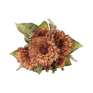 Imagem de 7 Cabeças De Flor Artificial Gerbera Girassol, Planta De Simulação Par
