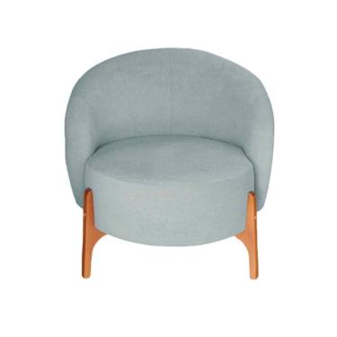 Imagem de Poltrona Decorativa Luxo Ariela Bouclê Ds Home Bouclê Cinza Claro