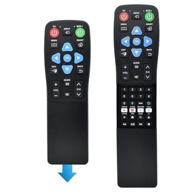 Imagem de Controle remoto de TV de botão grande para idosos e idosos - Controle remoto universal com botões grandes, configuração simples para TV/DVD/dispositivos de transmissão (controle de 2 dispositivos