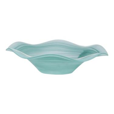 Imagem de MotiveTech Centro de mesa com fruteira de vidro, prato para doces, tigela para sobremesa estilo fazenda moderna, tigela para petiscos, biscoitos, nozes, salada, Verde