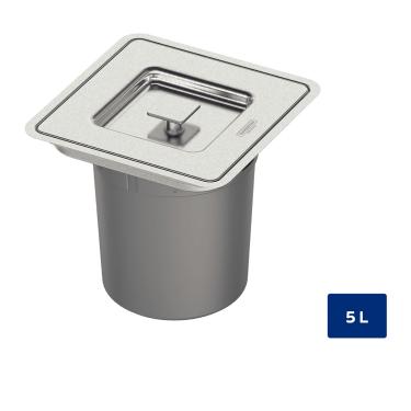 Imagem de LIXEIRA TRAMONTINA DE EMBUTIR 5L CLEAN SQUARE EM AÇO INOX 94518/205