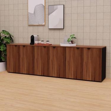 Imagem de Armário Baixo Escritório 6 Portas c/ Chave 240 cm F5 Office - F5 Offic
