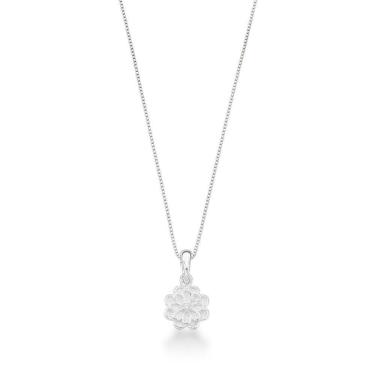 Imagem de Colar Com Pingente Flor Prata 925