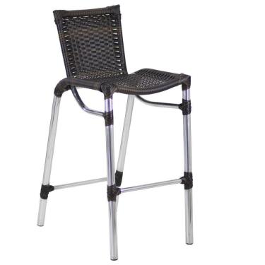 Imagem de Banqueta Alumínio Fortaleza Alta Para Balcão Trama Original Pedra Ferro