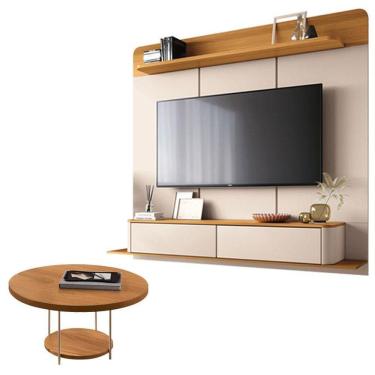 Imagem de Home Suspenso Galax Cinamomo Off White E Mesa De Centro Sky Cinamomo- Hb Móveis