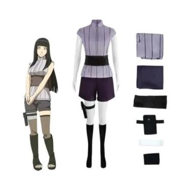 Imagem de Peruca Longa Roxa Feminina Para Cosplay, Fantasia De Ninja Hyuga Hinat