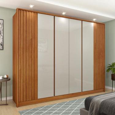 Imagem de Guarda Roupa Casal 6 Portas 6 Gavetas Ripado Barcelona Tcil